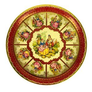 Elite Products Metal Serving Tray Platter Victorian Young Lovers Made in England